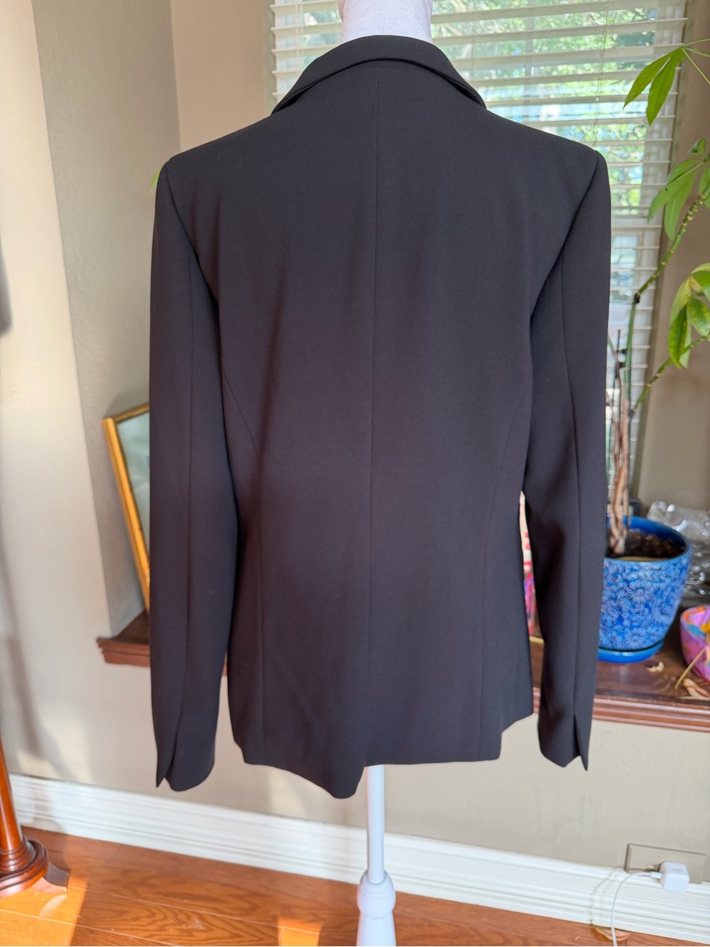 Adrianna Papell Black Point Hem One-Button Blazer Jacket - Picture 3 of 6